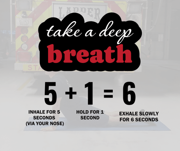 TAKE A BREATH FOR STRESS RELIEF.  FIREFIGHTERS STRESS RELIEF.