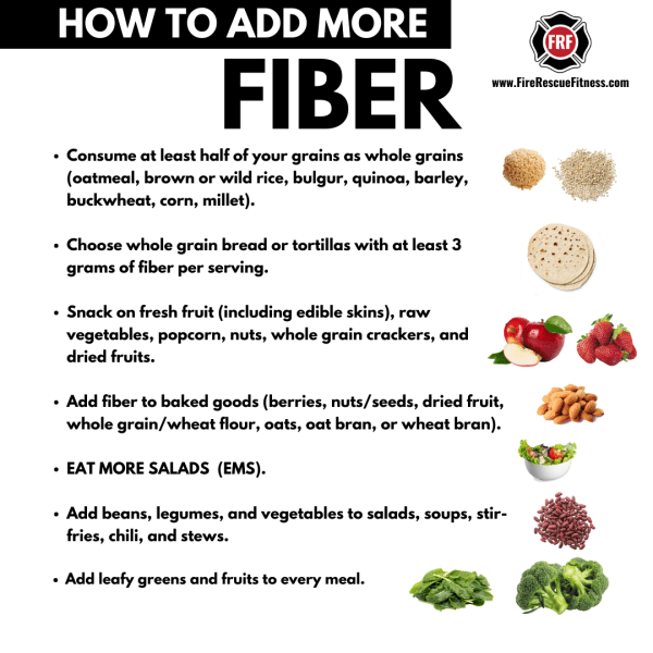 How to add more fiber to a firefighters diet.