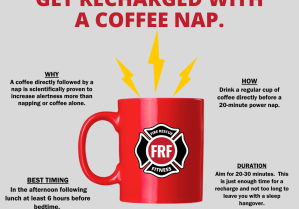 a coffee nap can help recharge firefighters, emts and medics