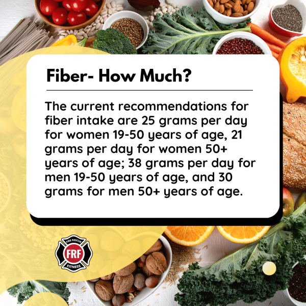 Here are the recommended daily amounts of fiber for firefighters. 