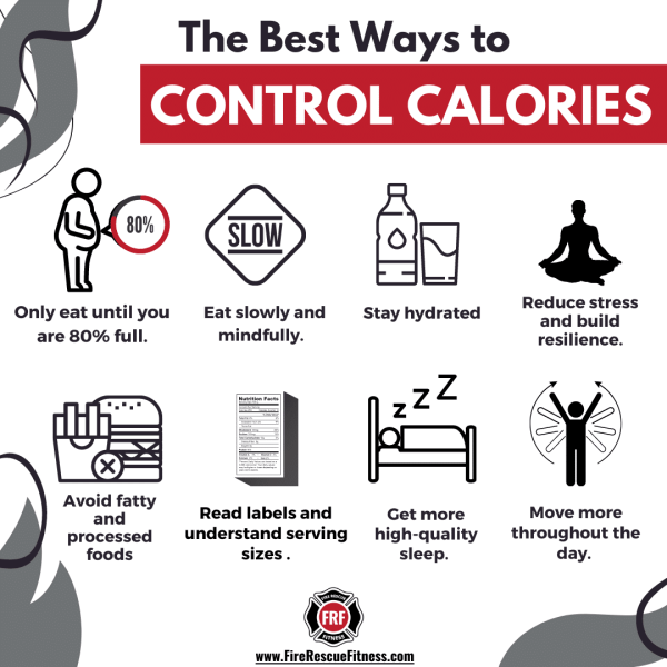 Best ways for first responders to control calories.