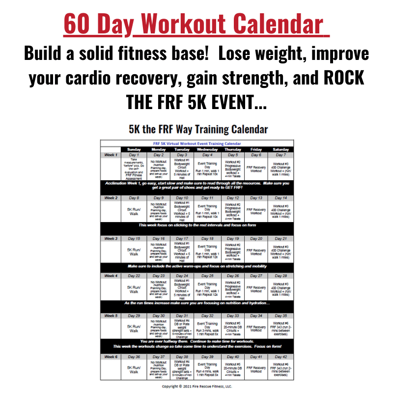 WORKOUT CAALENDAR FRF 5K